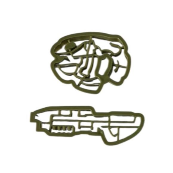 Halo Studios Xbox Microsoft 4 Cookie Cutter Baking Set Master Chief Helmet - Picture 5 of 8
